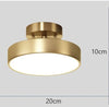 Round Cloakroom Small Ceiling Lamp Copper Color Entrance Hall Entrance Balcony Light