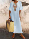 Cotton Linen Split Dress