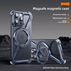 Paifan Z Shell Metal Frame Mobile Phone Case With Magnetic Bracket For Apple IPhone15promax Wholesale