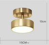 Round Cloakroom Small Ceiling Lamp Copper Color Entrance Hall Entrance Balcony Light