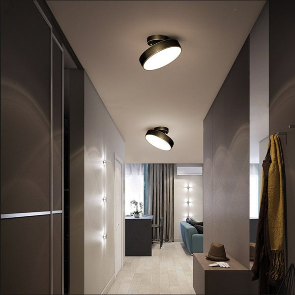 Round Cloakroom Small Ceiling Lamp Copper Color Entrance Hall Entrance Balcony Light