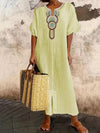 Cotton Linen Split Dress