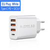Travel Charger US Regulations 3USB + Type-C Charging Head 3USB + PD Multi-phone Adapter