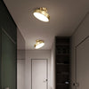 Round Cloakroom Small Ceiling Lamp Copper Color Entrance Hall Entrance Balcony Light