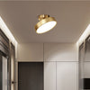 Round Cloakroom Small Ceiling Lamp Copper Color Entrance Hall Entrance Balcony Light