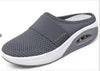 Slip-On Toe Mesh Thick-Soled Slippers For Women Wedge-Heeled Slippers For Women