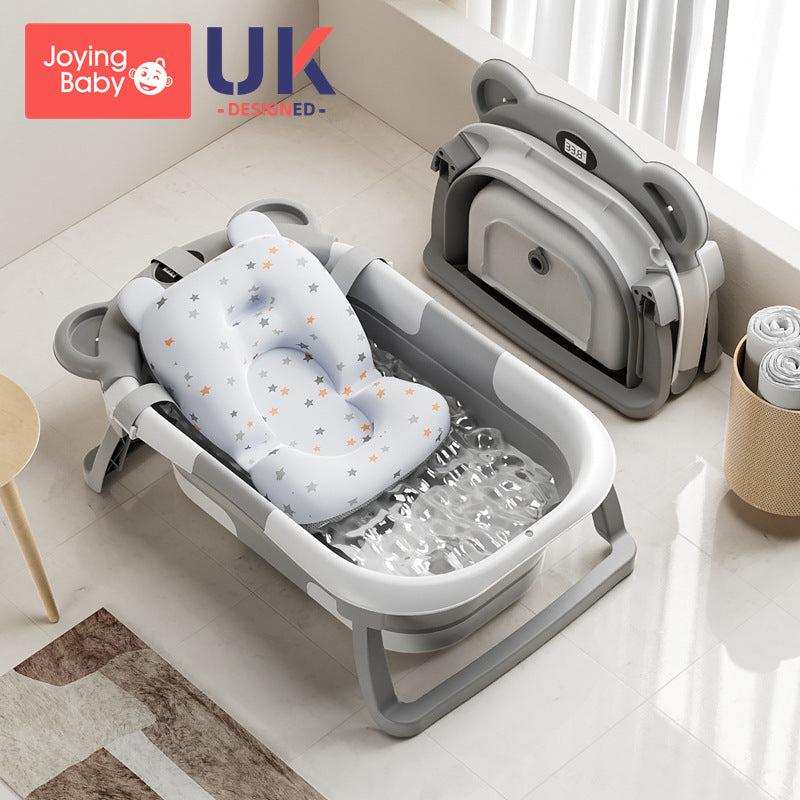 Baby Temperature-sensing Bath Basin Folding Household Newborn Baby Tub Sitting Baby Supplies Baby Bath Bucket
