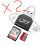 Plug And Play Suitable For Apple Android Mobile Phone Multi-Function Card Reader Four-in-one Multi-function TF Card SD Card